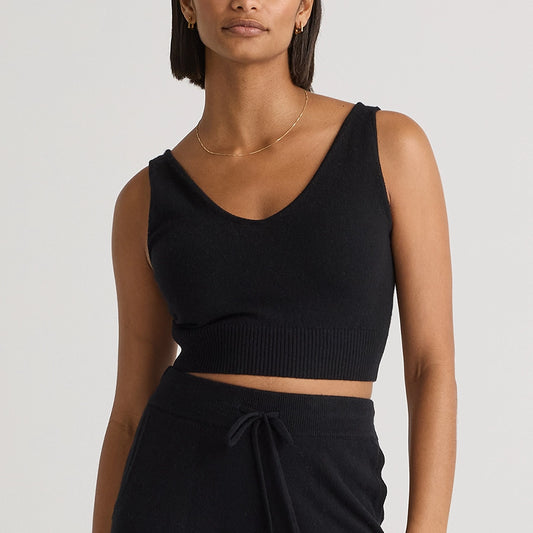 Cropped Tank Top in Mongolian Cashmere