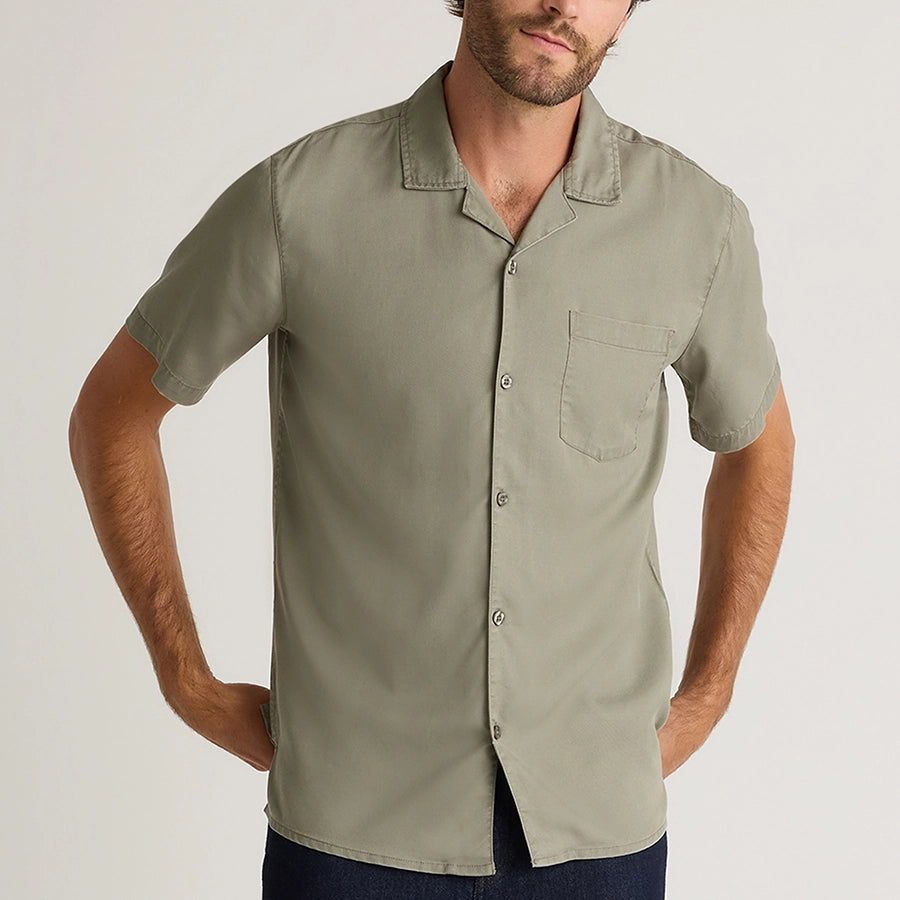 Retro Tencel Camp Shirt with Washed Finish